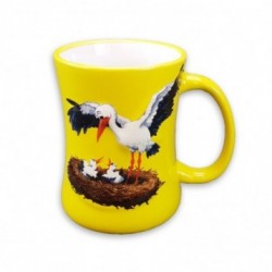 Mug en céramique Cigogne Jaune