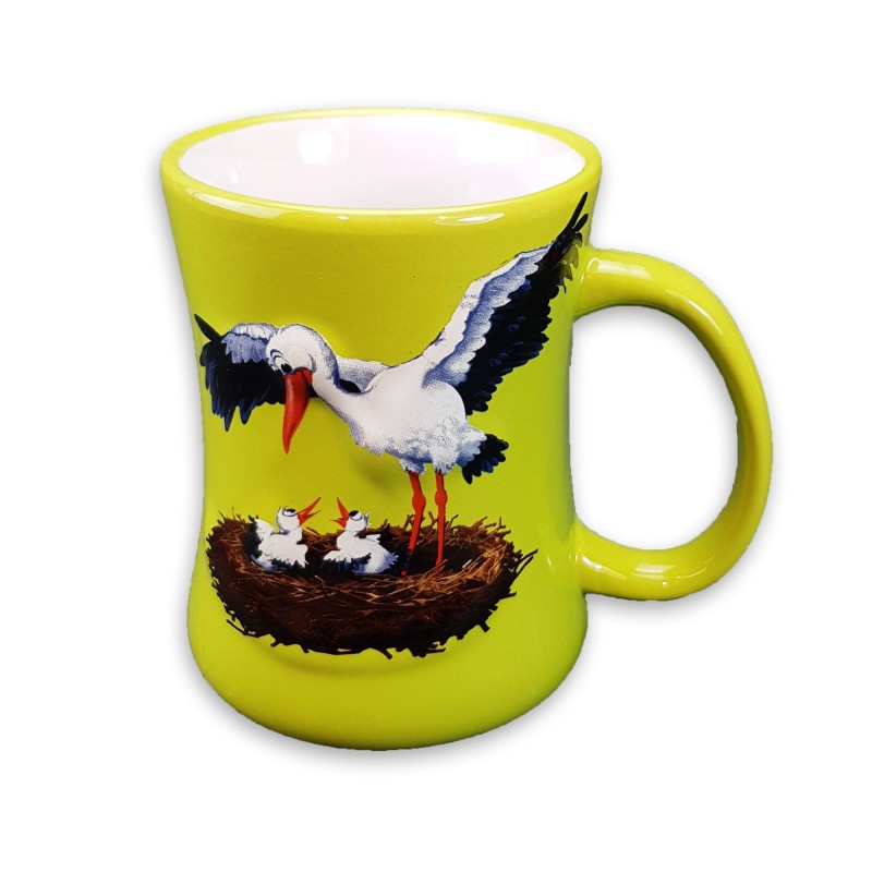 Mug en céramique Cigogne Vert